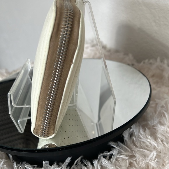 Prada White Perforated Leather Wallet - Picture 3 of 15